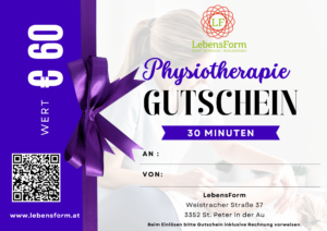 Gutschein Phsysiotherapie 30 Minuten - LebensForm