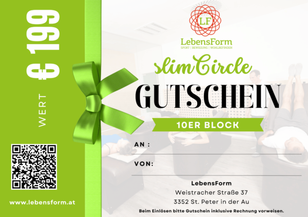 Gutschein slimCircle 10er Block - LebensForm